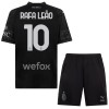 Conjunto (Camiseta+Pantalón Corto) AC Milan Rafael Leao 10 Cuarta Equipación 23-24 Negra - Niño